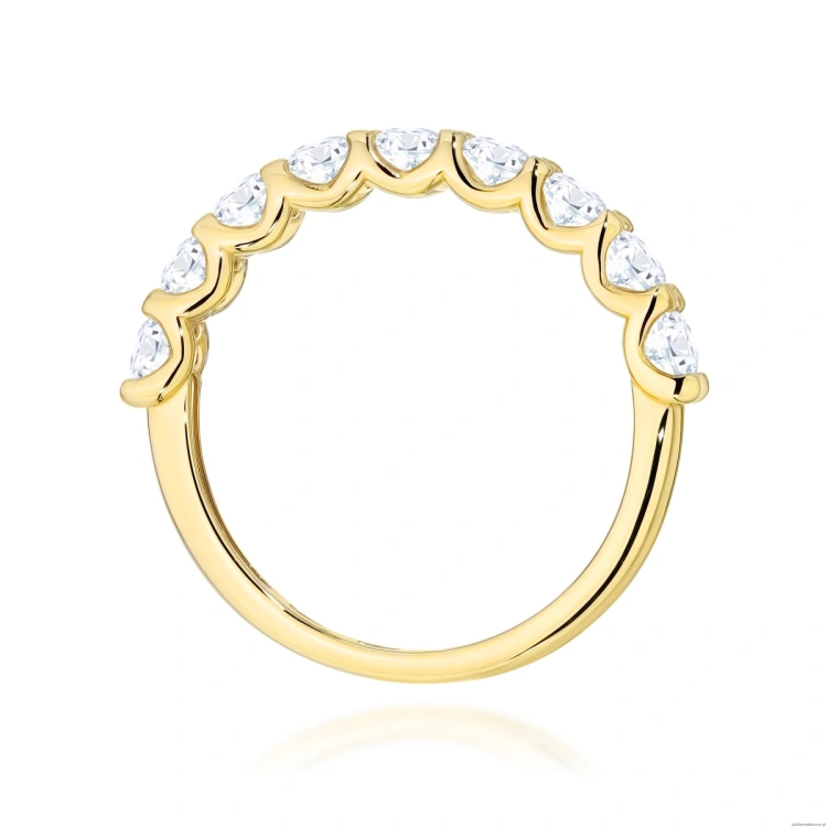 Pierścionek W0719 Diament laboratoryjny żółte złoto