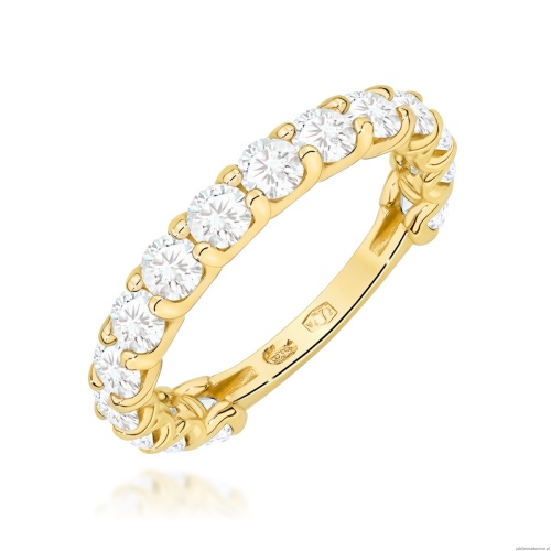 Pierścionek W0722 Diament żółte złoto