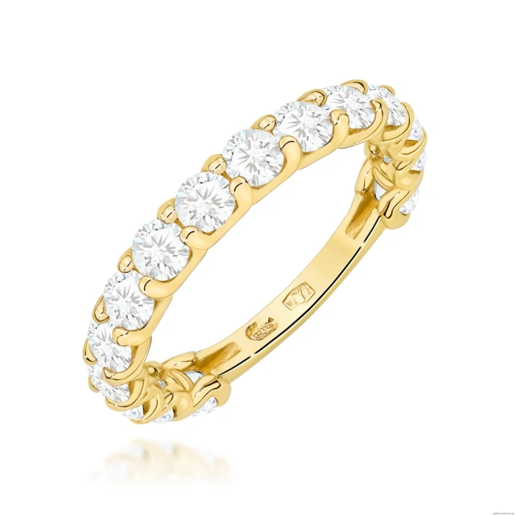 Pierścionek W0722 Diament żółte złoto