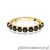 Pierścionek W0719 Czarny Diament żółte złoto