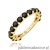 Pierścionek W0722 Czarny Diament żółte złoto