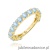 Pierścionek W0722 Diament Laboratoryjny Niebieski żółte złoto