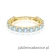 Pierścionek W0722 Diament Laboratoryjny Niebieski żółte złoto