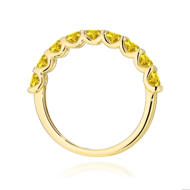 Pierścionek W0719 Diament Laboratoryjny Żółty żółte złoto