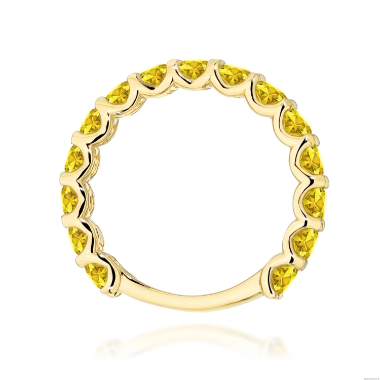 Pierścionek W0722 Diament Laboratoryjny Żółty żółte złoto