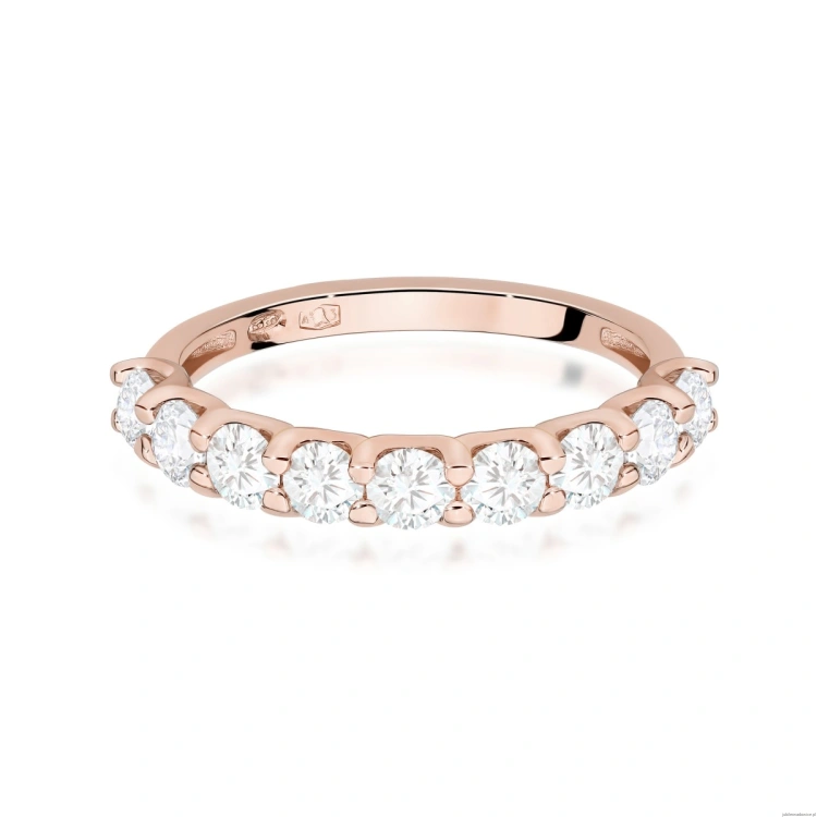 Pierścionek W0719 Diament różowe złoto