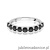 Pierścionek W0719 Czarny Diament białe złoto