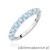 Pierścionek W0719 Diament Laboratoryjny Niebieski białe złoto