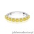Pierścionek W0719 Diament Laboratoryjny Żółty białe złoto
