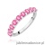 Pierścionek W0719 Różowy Topaz białe złoto