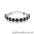 Pierścionek W0720 Czarny Diament białe złoto