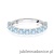 Pierścionek W0720 Diament Laboratoryjny Niebieski białe złoto