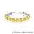 Pierścionek W0720 Diament Laboratoryjny Żółty białe złoto