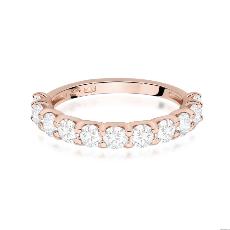 Pierścionek W0720 Diament różowe złoto