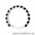 Pierścionek W0722 Czarny Diament białe złoto