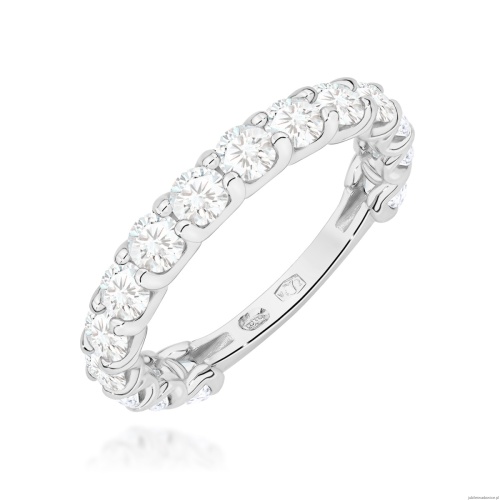 Pierścionek W0722 Diament Laboratoryjny Różowy białe złoto