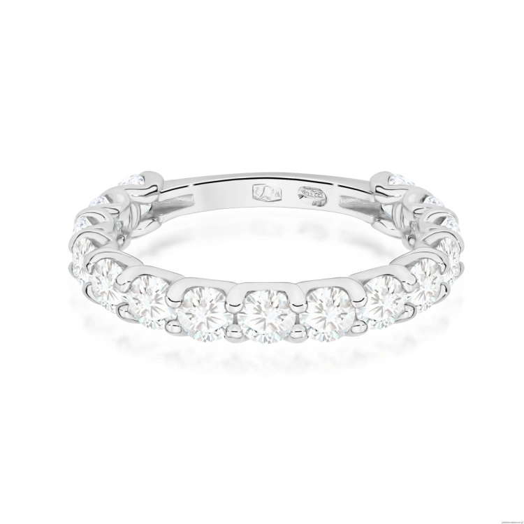 Pierścionek W0722 Diament Laboratoryjny Różowy białe złoto