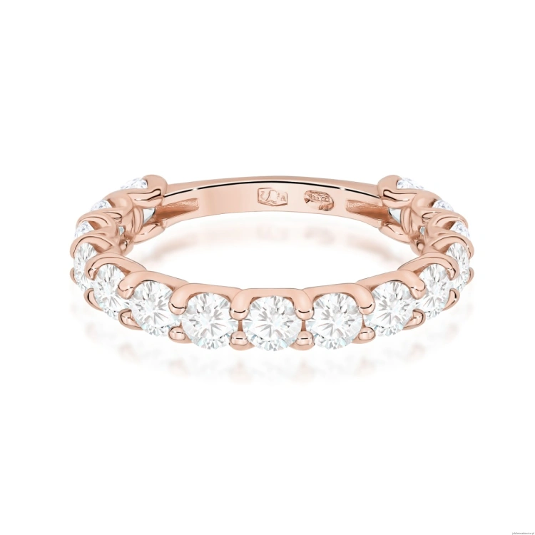 Pierścionek W0722 Diament różowe złoto