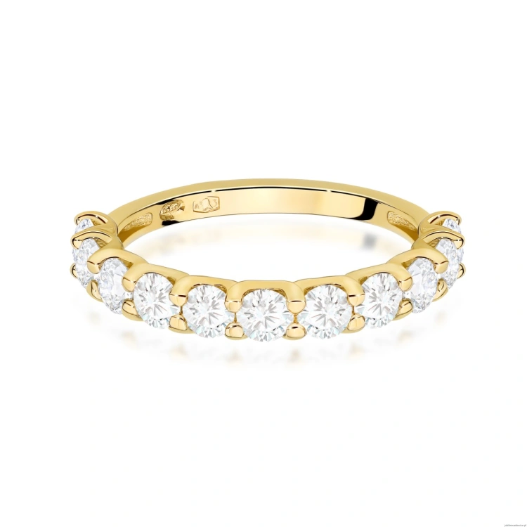 Pierścionek W0720 Diament żółte złoto 375