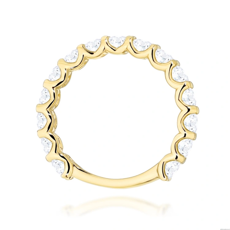 Pierścionek W0722 Diament żółte złoto 375
