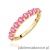 Pierścionek W0719 Różowy Topaz żółte złoto 375