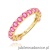 Pierścionek W0722 Różowy Topaz żółte złoto 375