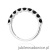Pierścionek W0719 Czarny Diament białe złoto 375