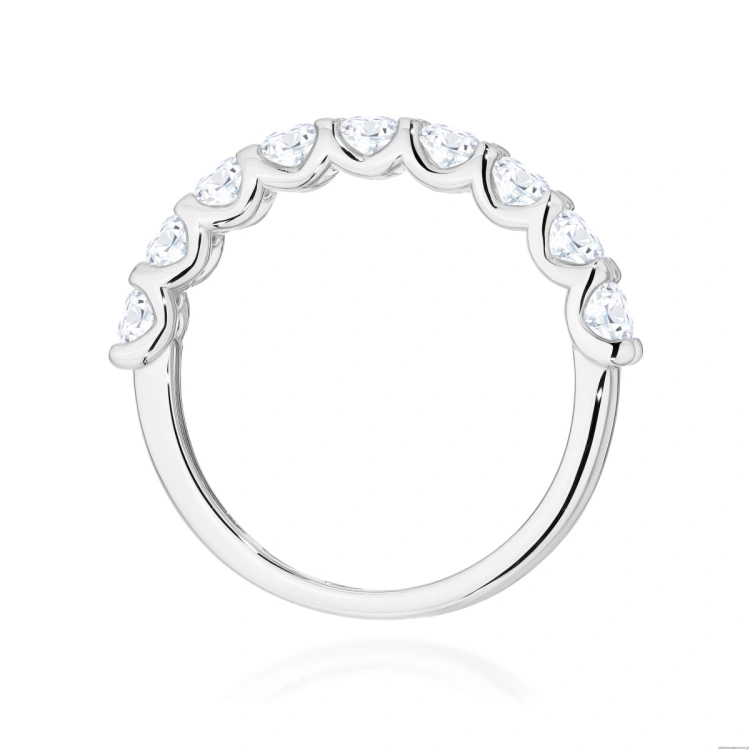 Pierścionek W0719 Diament laboratoryjny białe złoto 375