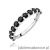 Pierścionek W0720 Czarny Diament białe złoto 375
