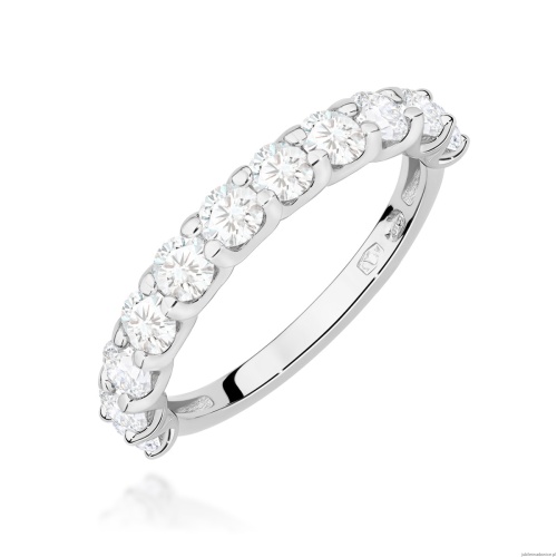 Pierścionek W0720 Diament laboratoryjny białe złoto 375