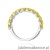 Pierścionek W0720 Diament Laboratoryjny Żółty białe złoto 375