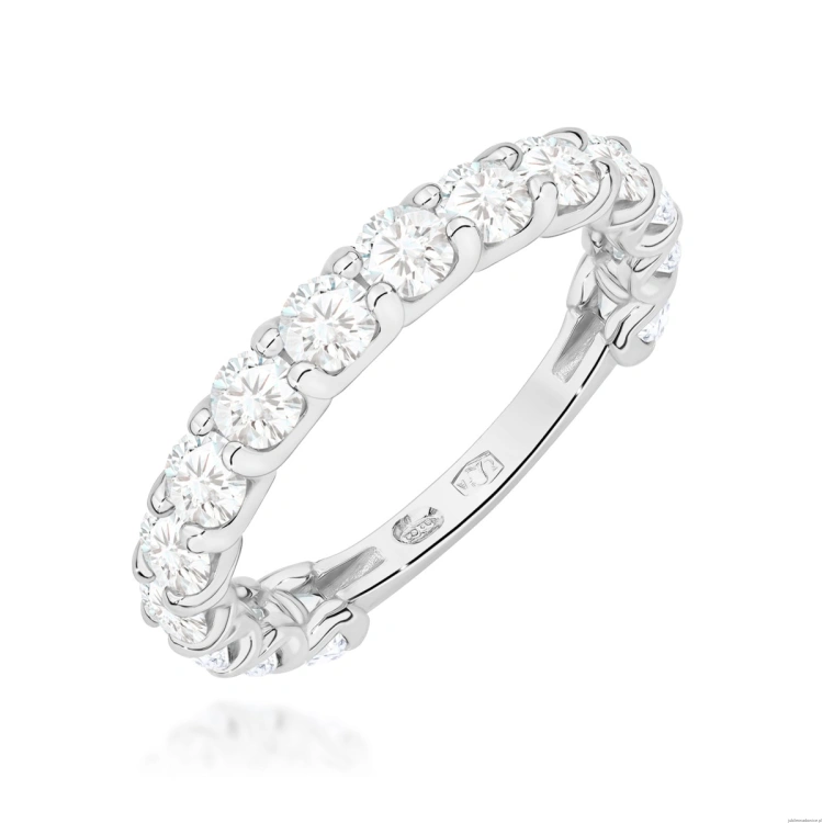 Pierścionek W0722 Diament białe złoto 375