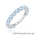 Pierścionek W0722 Diament Laboratoryjny Niebieski białe złoto 375