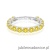 Pierścionek W0722 Diament Laboratoryjny Żółty białe złoto 375