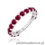 Pierścionek W0722 Rubin białe złoto 375
