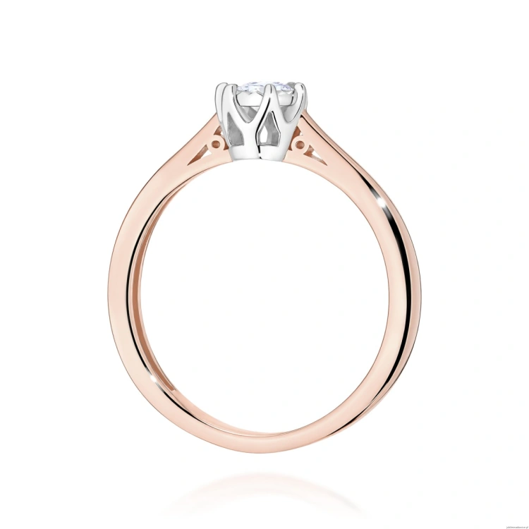 Pierścionek W0715 Diament 0,08ct różowe złoto