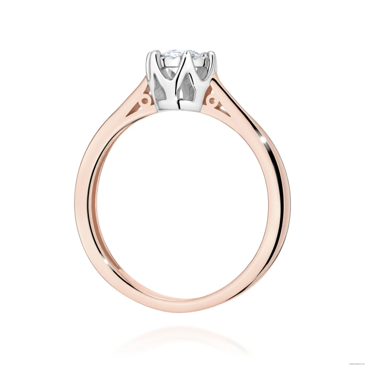 Pierścionek W0715 Diament 0,20ct różowe złoto