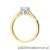 Pierścionek W0715 Diament 0,20ct żółte złoto 375