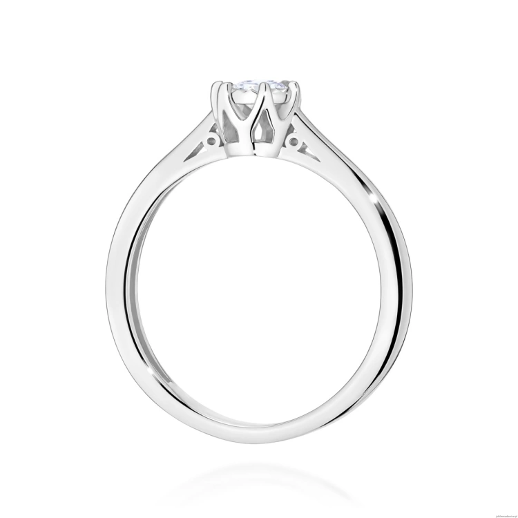 Pierścionek W0715 Diament 0,10ct białe złoto 375