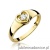 Pierścionek W001 Diament 0,10ct żółte złoto