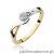 Pierścionek W022 Diament 0,04ct żółte złoto