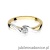 Pierścionek W022 Diament 0,04ct żółte złoto
