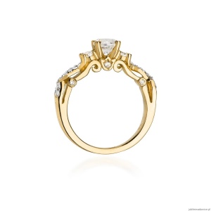Pierścionek W023 Diament 0,50ct żółte złoto
