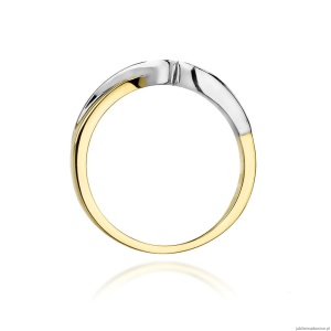 Pierścionek W027 Diament 0,05ct żółte złoto