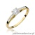 Pierścionek W034 Diament 0,04ct żółte złoto