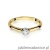Pierścionek W042 Diament 0,13ct żółte złoto