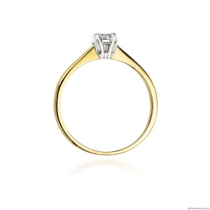 Pierścionek W047 Diament 0,30ct żółte złoto