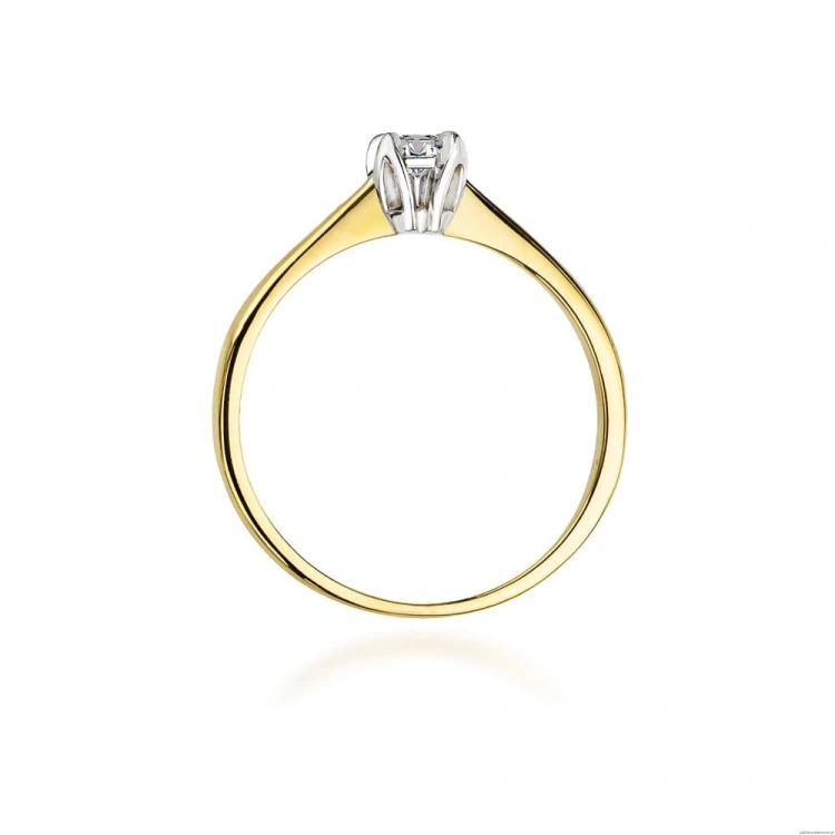 Pierścionek W047 Diament 0,30ct żółte złoto