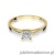 Pierścionek W055 Diament 0,04ct żółte złoto