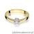 Pierścionek W111 Diament 0,10ct żółte złoto
